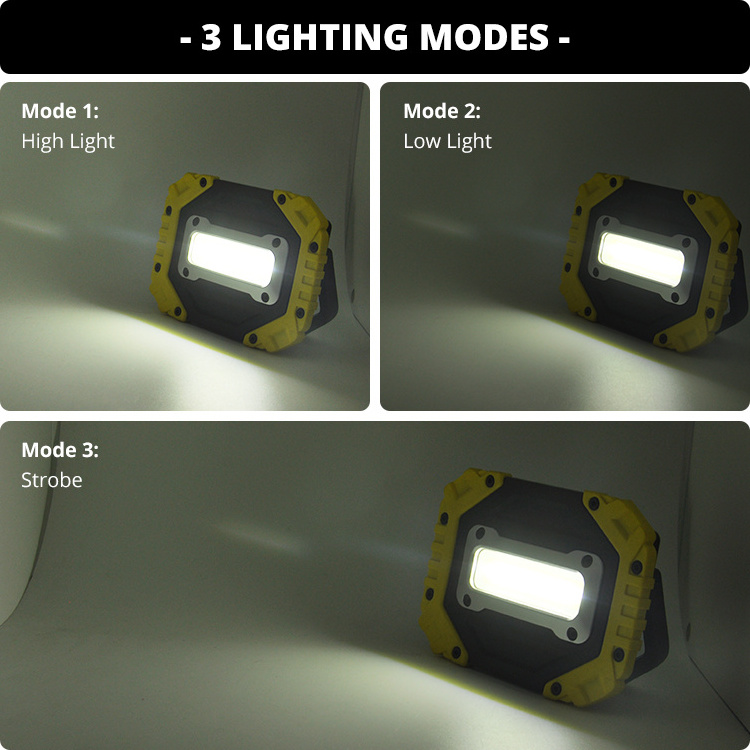 High Quality 10w 4*AA Battery Operated Outdoor Emergency Led Work Flood Lights For Camping Car Repairing