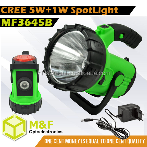 5W+18 LED Rechargeable Hunting Handheld Led Spotlight For Sale