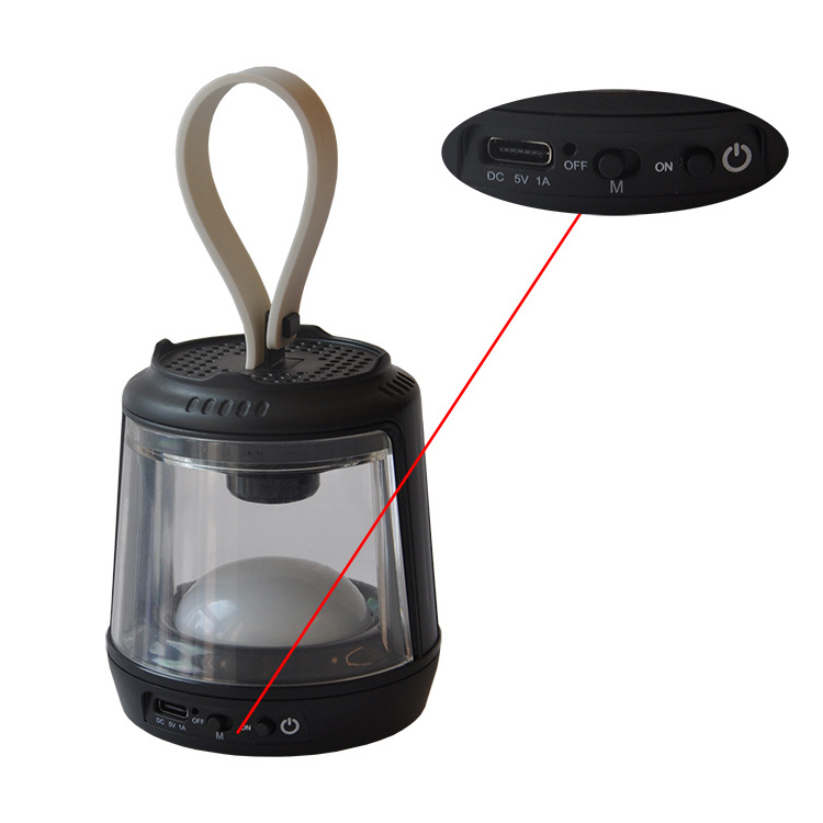 3W SMD Rechargeable Outdoor Mini LED Camping Lanterns Camping Light for Kid with Speaker And Hanger