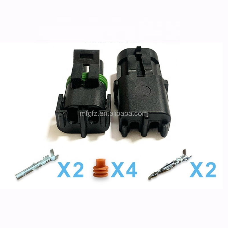 DJ3021Y-2.5-11/21 12010973 12015792 Small PBT GF10 2-Pin Auto Terminal Connector Automotive Use 2P Single Phase Car Application