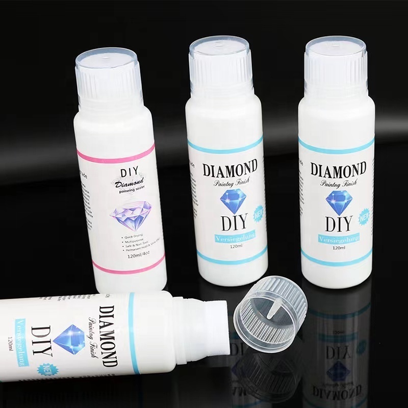 Diamond Painting Accessories and Tools,Fast-Drying Puzzle Glue Diamond Art Sealer Clear Layer with Brush