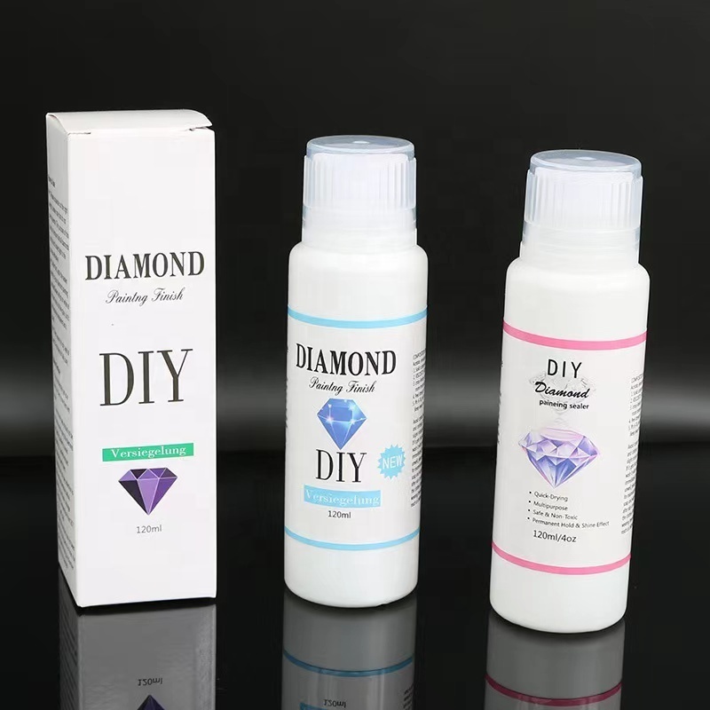 Diamond Painting Accessories and Tools,Fast-Drying Puzzle Glue Diamond Art Sealer Clear Layer with Brush