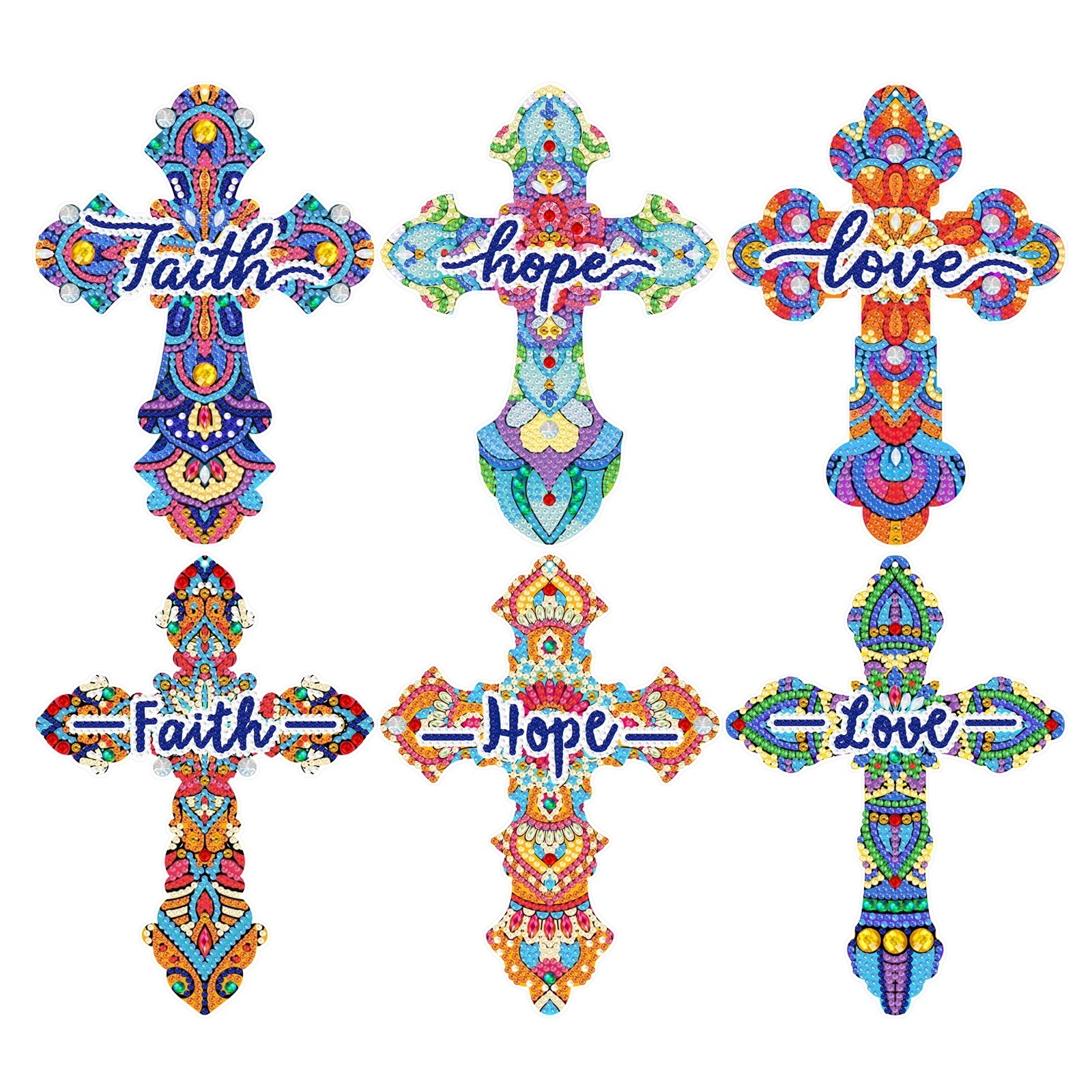 Cross Diamond Painting Bookmark Kits,Diamond Art Bookmark Kits for Adults Kids,Paint with Diamonds Gem Art Bookmark Kits