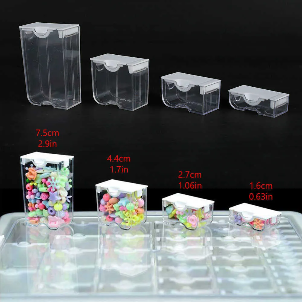 New Popular 5d Diamond Painting Embroidery Diy Tool Accessories Small Transparent Case Square Bottle For Diamond Drill Storage