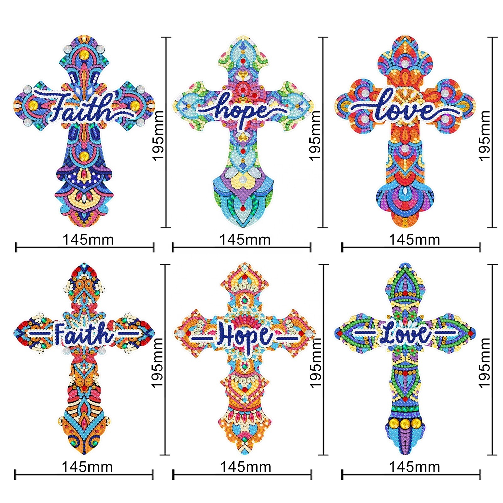 Cross Diamond Painting Bookmark Kits,Diamond Art Bookmark Kits for Adults Kids,Paint with Diamonds Gem Art Bookmark Kits