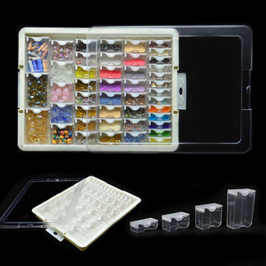 New Popular 5d Diamond Painting Embroidery Diy Tool Accessories Small Transparent Case Square Bottle For Diamond Drill Storage