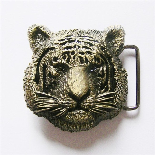 Cool Bronze Plated Tiger Head Belt Buckle For Men