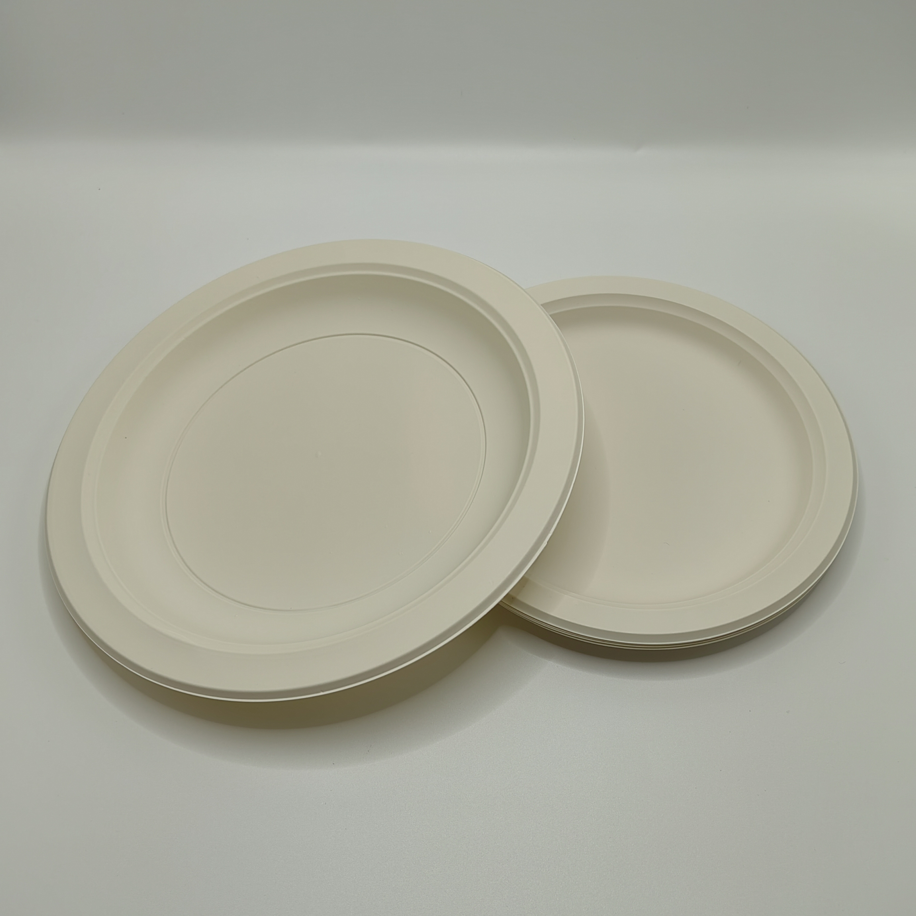 Grease-resistant biodegradable disposable eco-friendly dinner plates for party business  picnic multiple styles and capacities