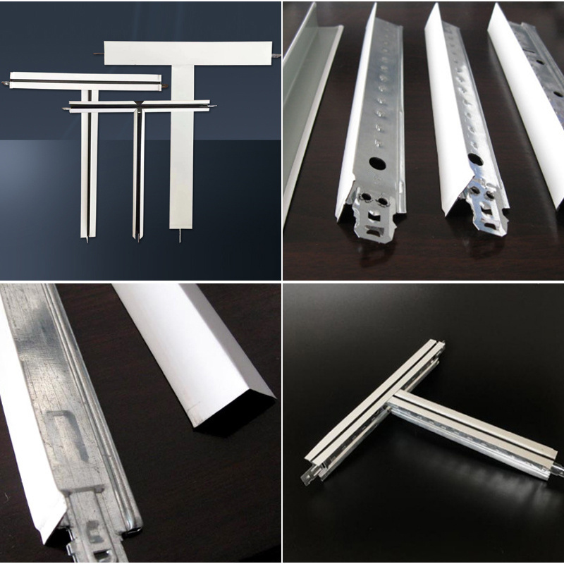 Oem drywall furring ceiling furring channel grid system grid slotted t bar accessory channels