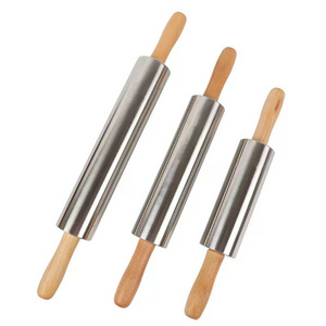 Wholesale Custom Stainless Steel Rolling Pin  Kitchen Accessories Rolling Pin Baking French Rolling Pin