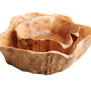 Modern Design Dry Fruit Plate Multigrain Candy Plate Solid Wood Fruit Plate Unique Wooden Environmentally Friendly Salad Bowl