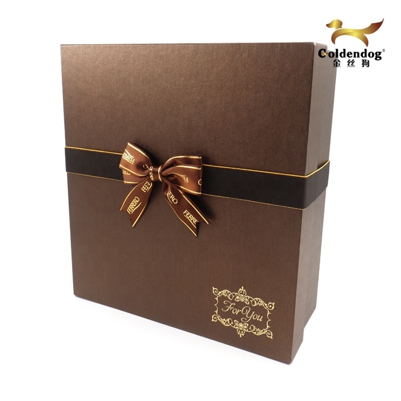 Customized printed ready made gift satin ribbon bow with elastic loop bows for boxes packing