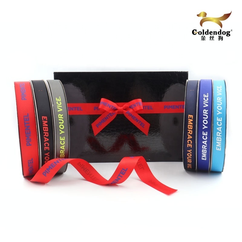 Cheap factory wholesale 196 colors 3/4inches customized name ribbons with logo custom printed grosgrain ribbon