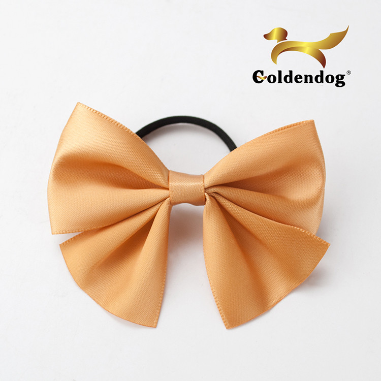 Factory High Quality Custom Champagne Wine Bottle Neck Pre Made Elastic Loop Satin Ribbon Bow Decorative Bows