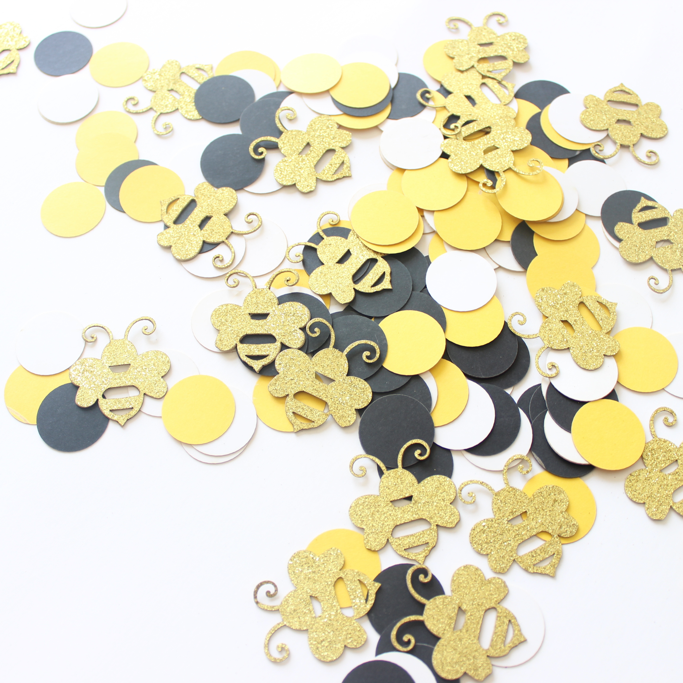 Vrise 15G/Bag Paper Confetti Bee/Black/Yellow/White Confetti Party Decoration