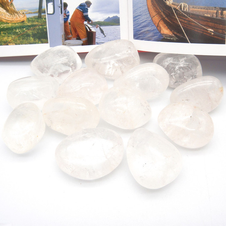 Tumbled Gemstones Wholesale Bulk Healing Crystals Polished Palm Stones Clear Quartz Crystals Home Decoration Reiki