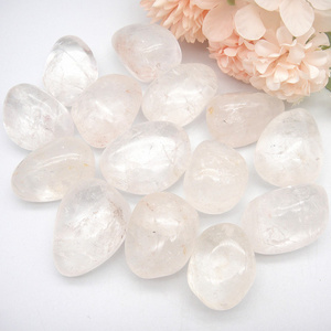 Tumbled Gemstones Wholesale Bulk Healing Crystals Polished Palm Stones Clear Quartz Crystals Home Decoration Reiki