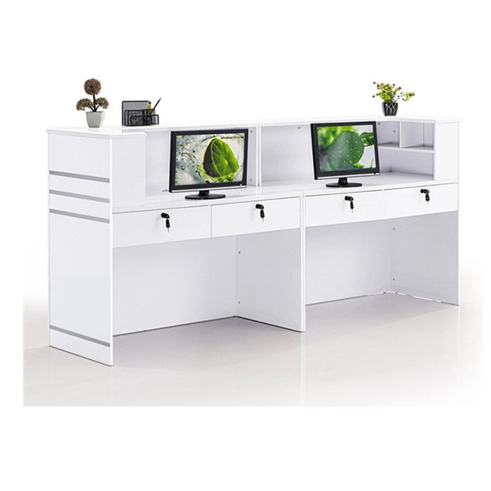 Shenyang manufacturer cheap modern white salon SPA reception desk