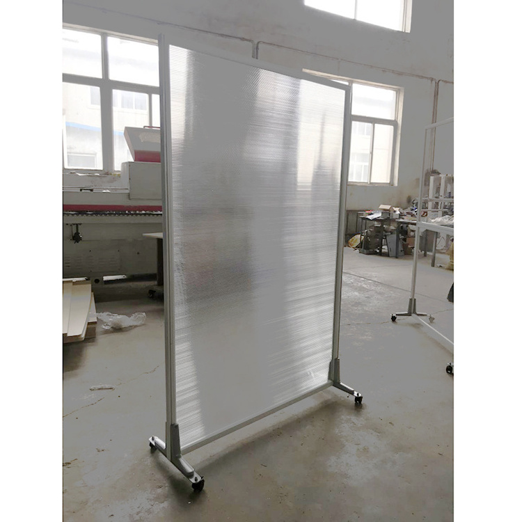 Clear Acrylic Partition Wall Panel Acrylic Glass Room Divider On Wheels