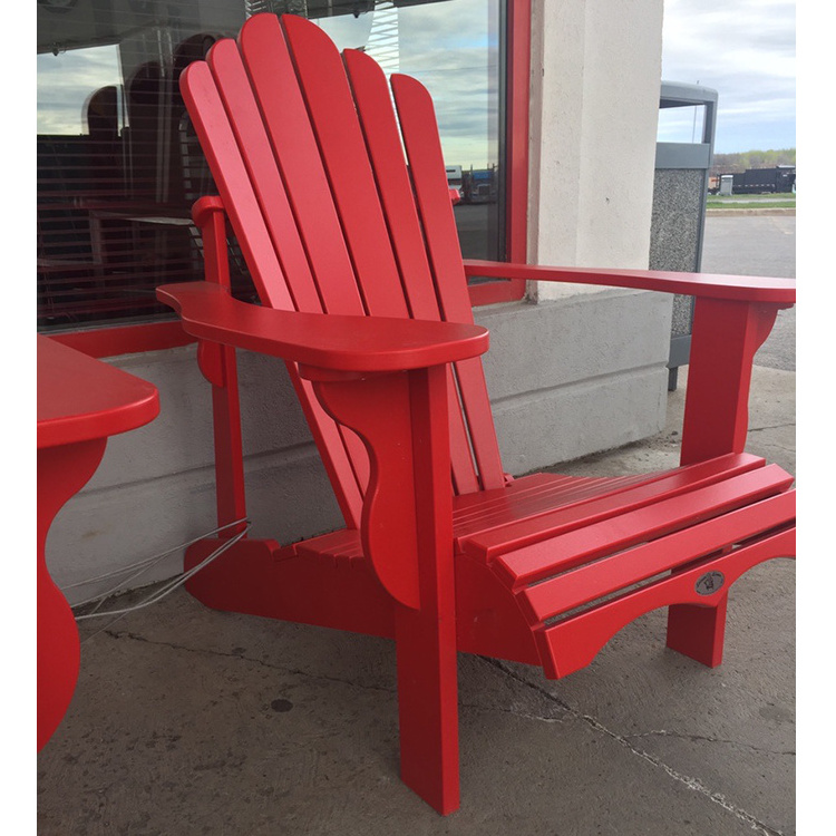 Patio Deck Garden Reclining Muskoka Chair Outdoor Adirondack Chair with Ottoman