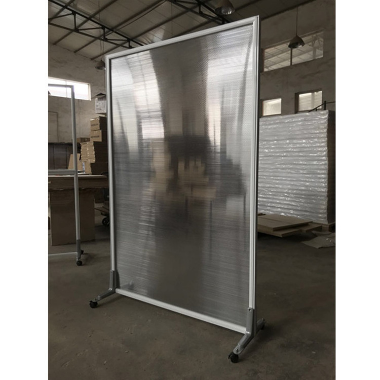 Clear Acrylic Partition Wall Panel Acrylic Glass Room Divider On Wheels