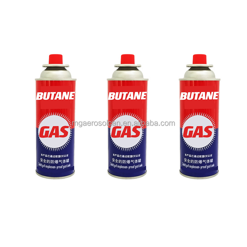 Empty Cartridge Gas Aerosol Can Straight Wall Camping Butane Gas Can with Valve