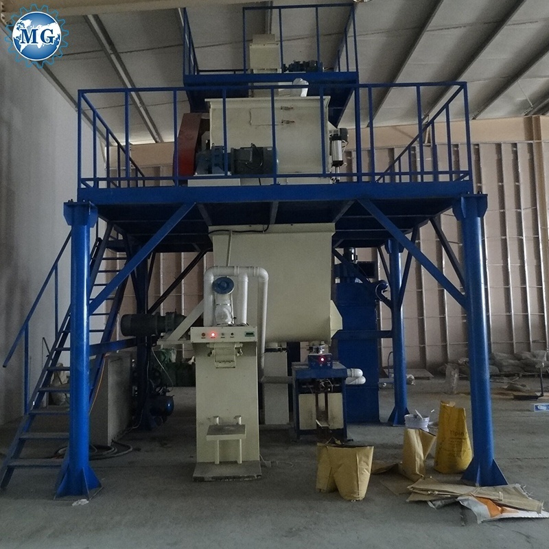 6-8T/H Semi-automatic Sand Cement Glue Mixing Ready Mixer Dry Mortar Powder Mixer Machines