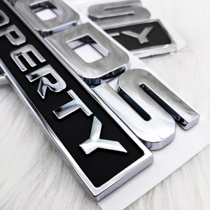 custom 3d chrome logo sticker  Self-adhesive Chrome Letters for cars custom car badges chrome/Emblems