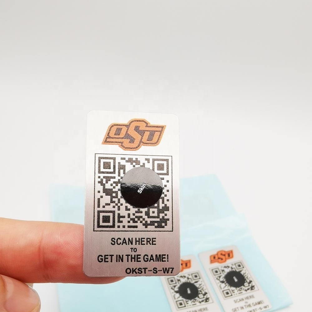 Sell high quality metal aluminum barcode label qr code serial number label for custom label