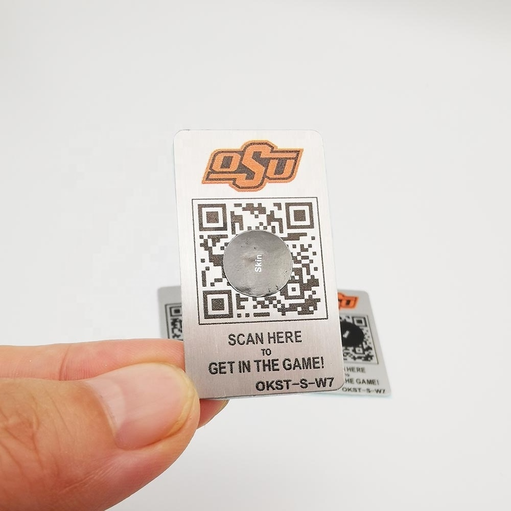 Sell high quality metal aluminum barcode label qr code serial number label for custom label