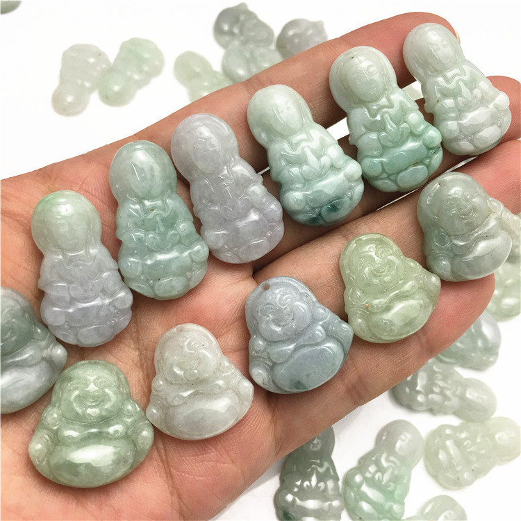 Custom Natural Green Jade Crystal Healing Multi Styles Jade Pendant Cute PiXiu Buddha 12 Zodiac Hello Kitty Stone Jade Pendant