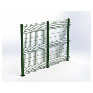 High Quality Galvanized DOUBLE BAR Steel Metal Painted 3D  Garden Farm Welded Wire Mesh Single Panel Fencing