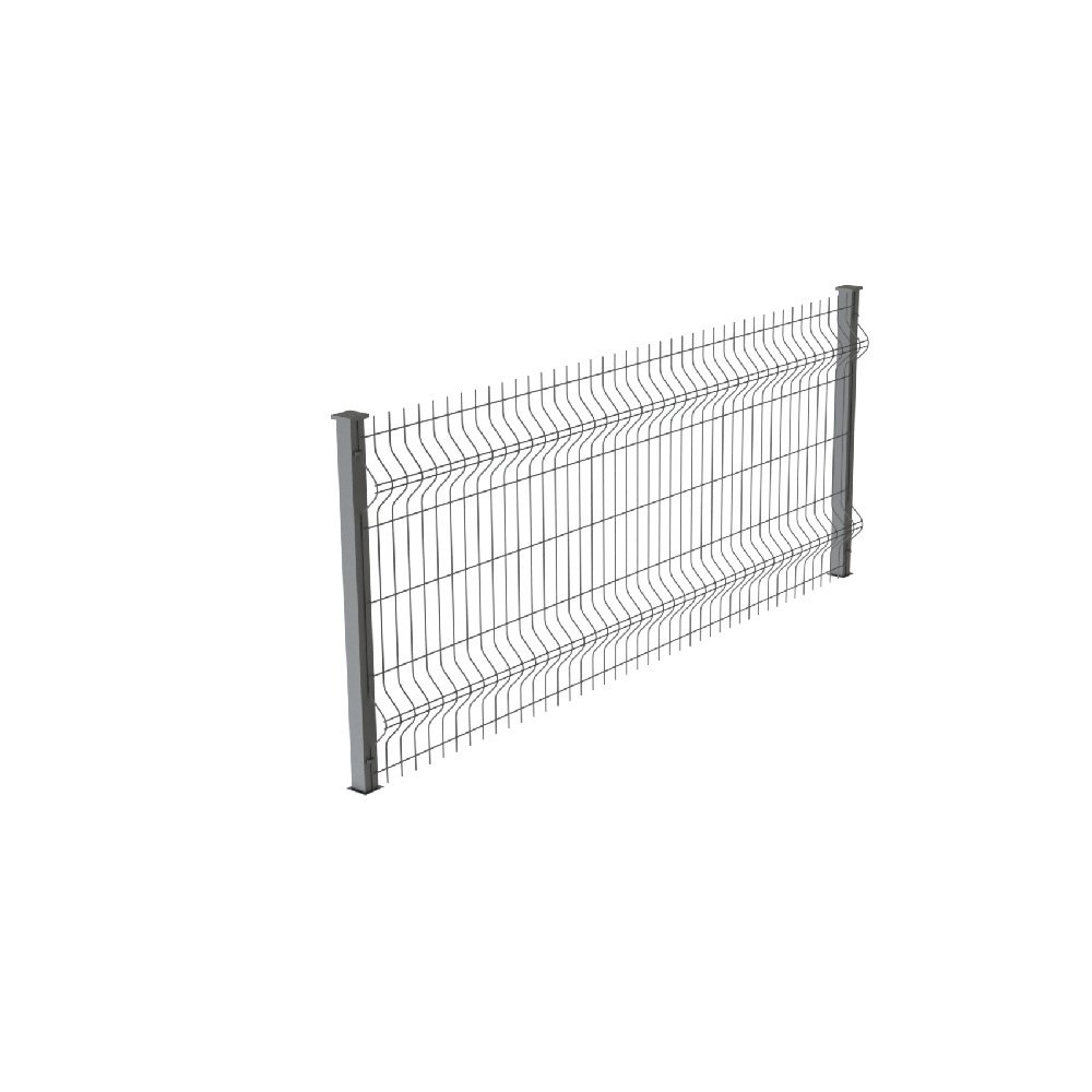 High Quality Galvanized DOUBLE BAR Steel Metal Painted 3D  Garden Farm Welded Wire Mesh Single Panel Fencing