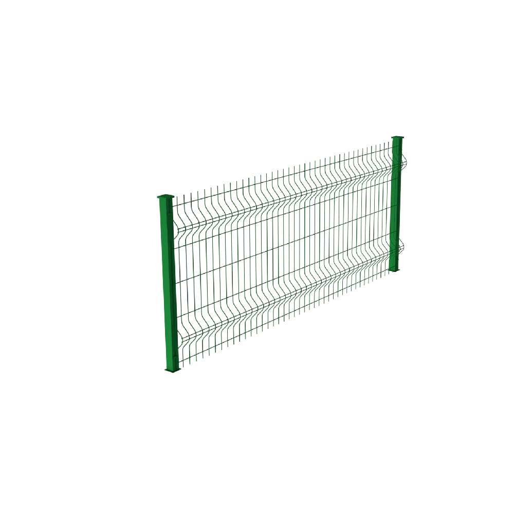 High Quality Galvanized DOUBLE BAR Steel Metal Painted 3D  Garden Farm Welded Wire Mesh Single Panel Fencing