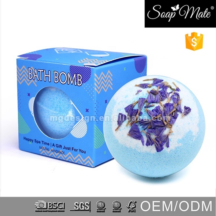 OEM Natural Organic Fragrance Skincare Bubble Spa Bath Bomb Rose Lavender Dried Flowers Petals Bath Bombs Gift Set