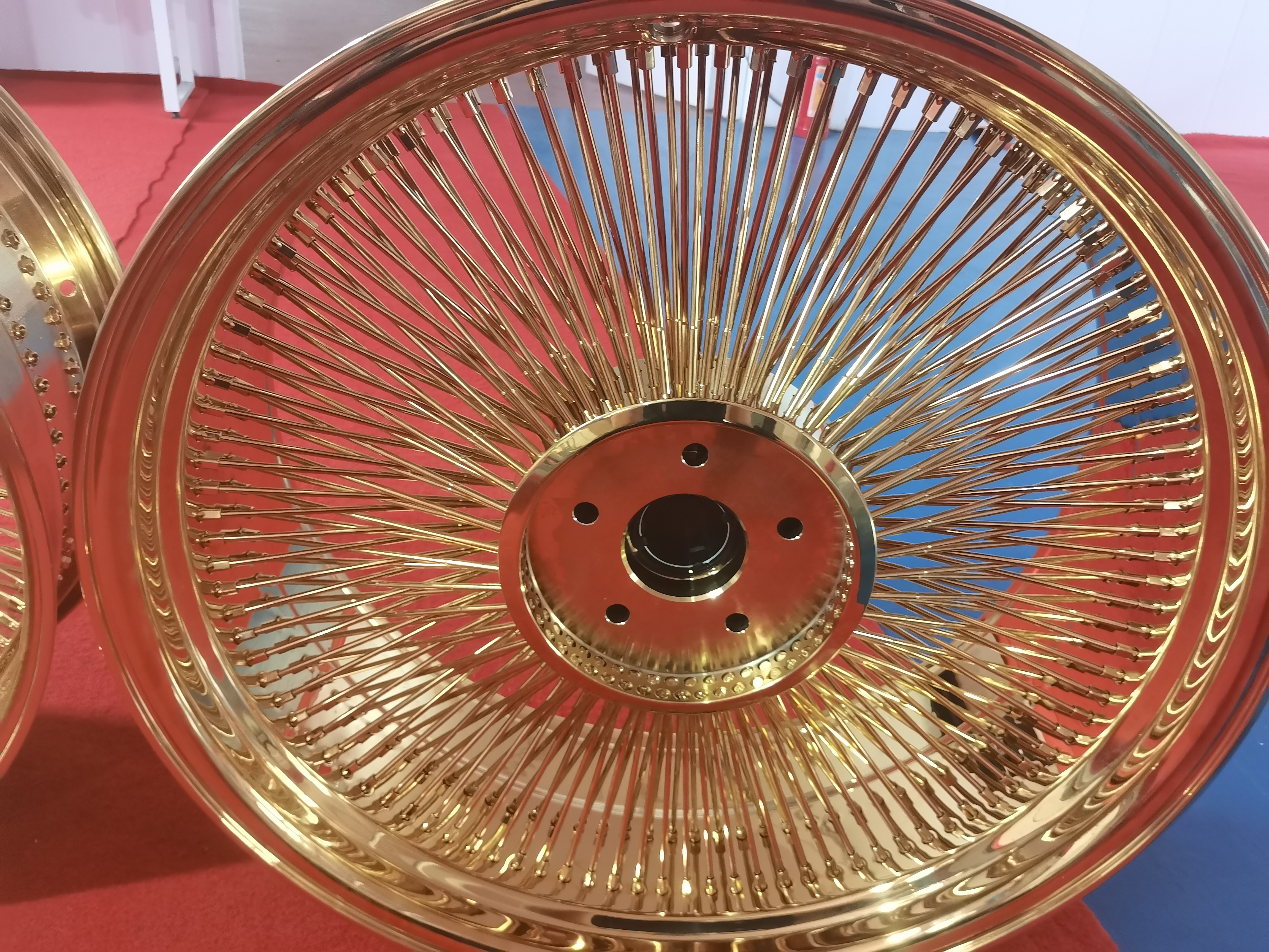 24x10 steel wire deep dish wheels rims for passenger cars ,spoke wire wheel custom for classic car