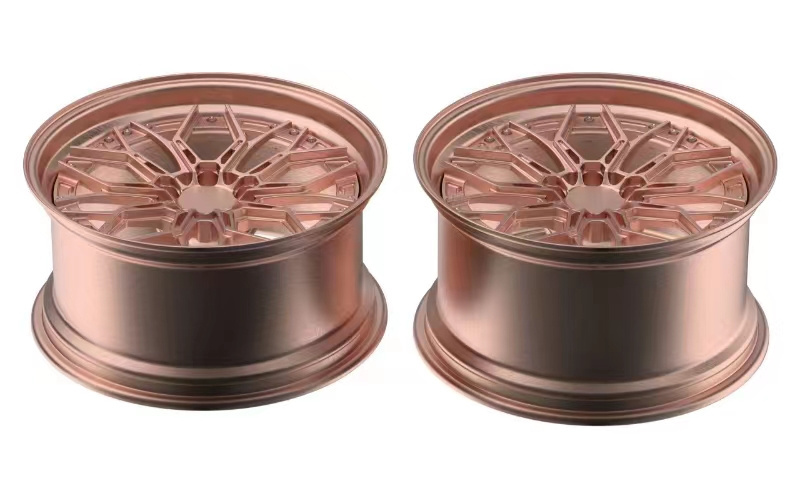 5x120 19 inch 6061t6 aluminum alloy 2 piece forged rose gold car wheels rims for modified