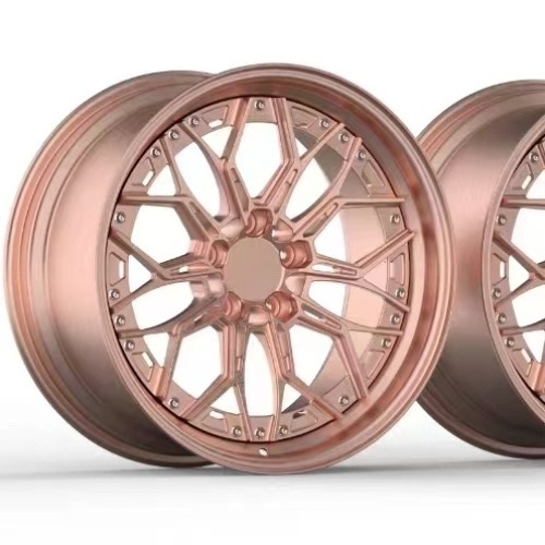 5x120 19 inch 6061t6 aluminum alloy 2 piece forged rose gold car wheels rims for modified