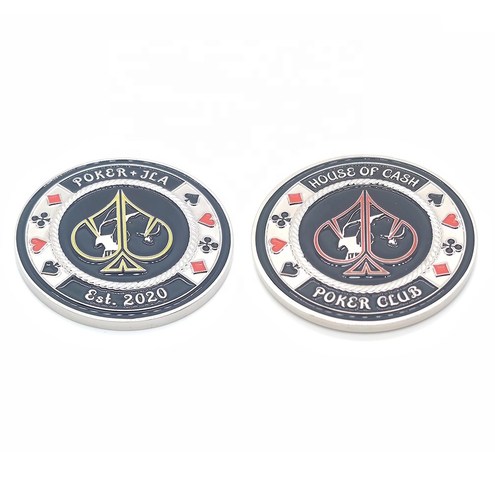 custom non profit gift fundraiser coin charity poker tournament medal enamel metal poker guard chip