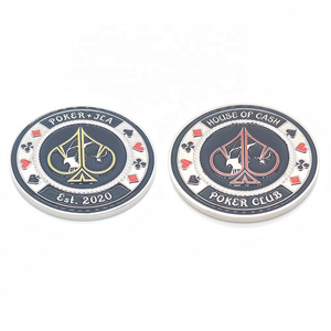 custom non profit gift fundraiser coin charity poker tournament medal enamel metal poker guard chip