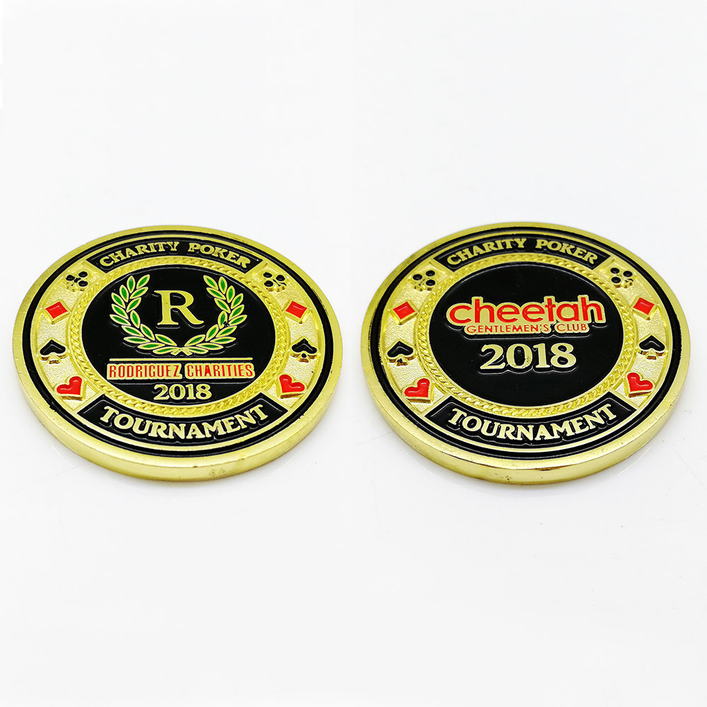 custom non profit gift fundraiser coin charity poker tournament medal enamel metal poker guard chip