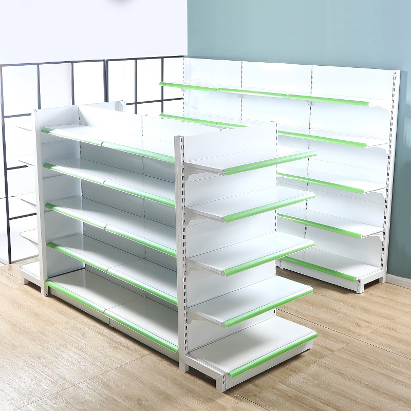 Low MOQ Custom Shelf Display Supermarket Gondola Shelving Rack shelves for retail store price