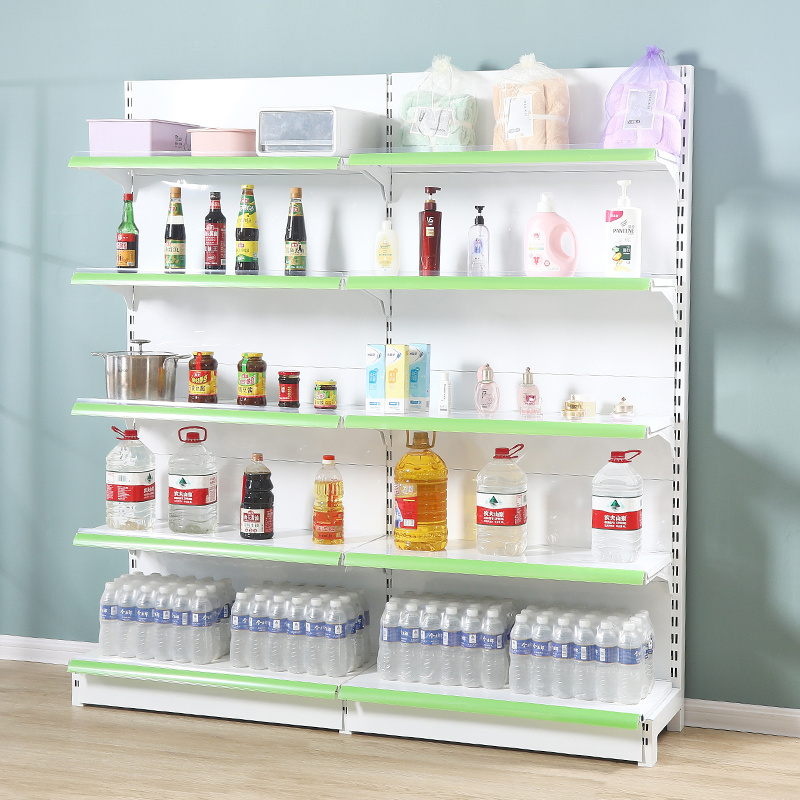 Low MOQ Custom Shelf Display Supermarket Gondola Shelving Rack shelves for retail store price