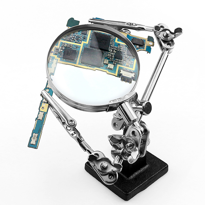 Auxiliary Clamp Helping Repair Table Magnifying Glass With Stand