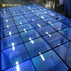 High quality mirror 3d rgb mixing led dance floor for weeding dance floor panels