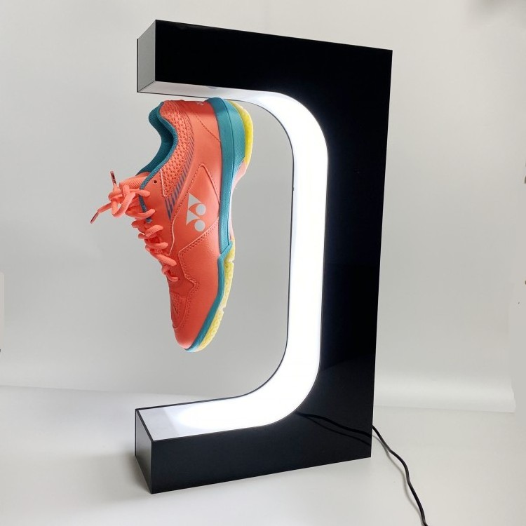 POP Floating Sneaker Display Magnetic Levitating Shoe Display for Retail Shop