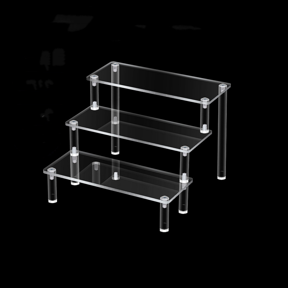 Acrylic Display Rack Transparent Multi-layer Ladder Storage Rack