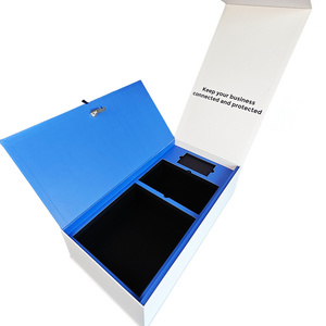 Luxury Royal Custom logo Magnetic Flip Lid keepsake box Gift Box with Lock