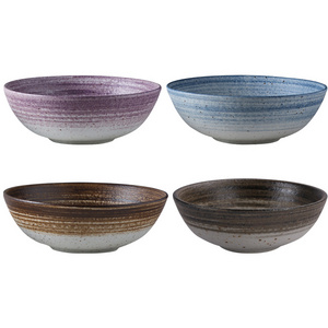 ceramic fruit salad dessert bowl 8 inch Porcelain Serving noodle Bowls cereal bowl set