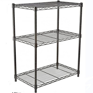 3-Tier All Purpose Metal Heavy Duty Adjustable Storage Shelving Unit Chrome Storage Shelf Metal Storage Rack Wire Shelves Unit